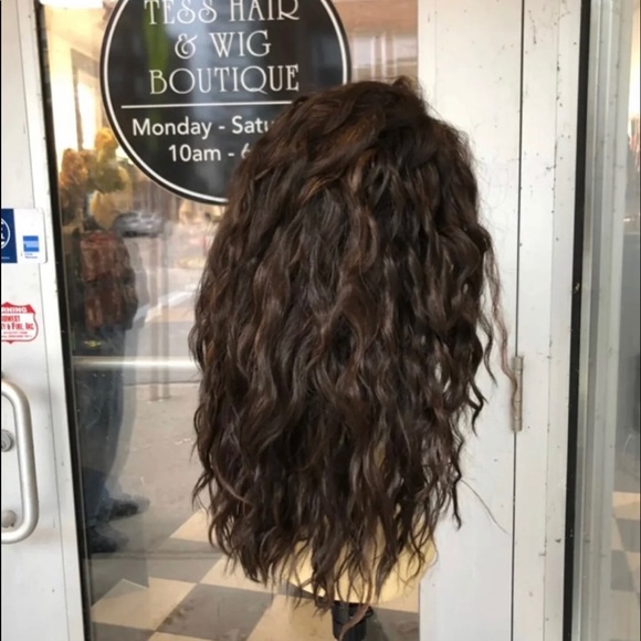 Brown highlights curly Lacefront wig 2020 main image 6